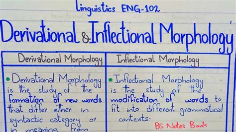 Derivational & Inflectional Morphology | Different b\w Derivational and Inflectional morphology ...