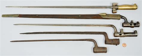 Lot 419: 5 War Era Bayonets incl Civil War | Case Auctions