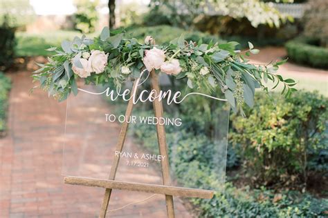 Clear Acrylic Welcome Sign Wedding Welcome Sign Custom | Etsy