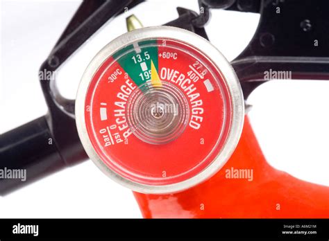 pressure gauge on fire extinguisher Stock Photo, Royalty Free Image ...