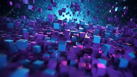 Purple And Blue Blocks Are In Motion Powerpoint Background For Free Download - Slidesdocs