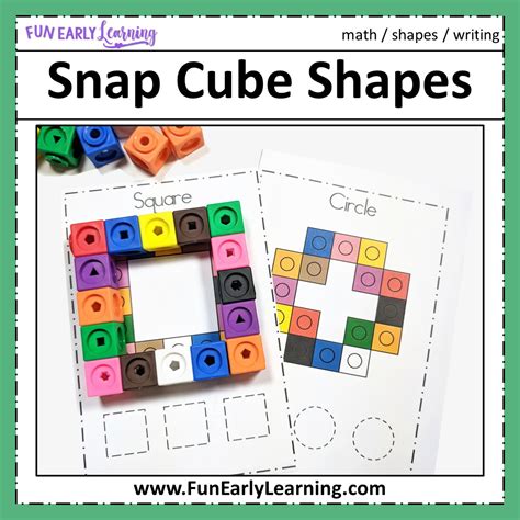 Snap Cube Shapes - Hands-on Math Activity for Shape Identification