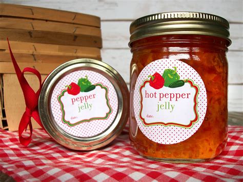 Cute Hot Pepper Jelly Canning Jar Labels for home canned jelly – CanningCrafts