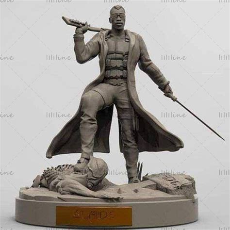 Blade Marvel Statue 3D Model Ready to Print