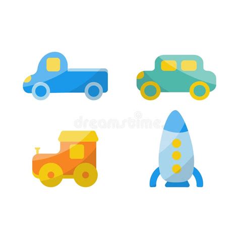 Toys Cars Train Wagon Spaceship Children S Day Kindergarten Stock Vector - Illustration of baby ...