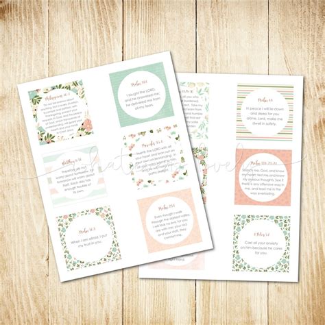 Anxiety Bible Verse Printable Cards - Etsy