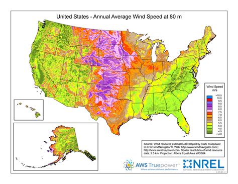 Wind Speed Map Usa