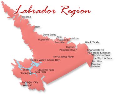 Map of Canada Regional City in the Wolrd: Labrador Map Regional ...