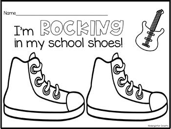 Rocking in My School Shoes Coloring Page by Kindergarten Smarts | TPT