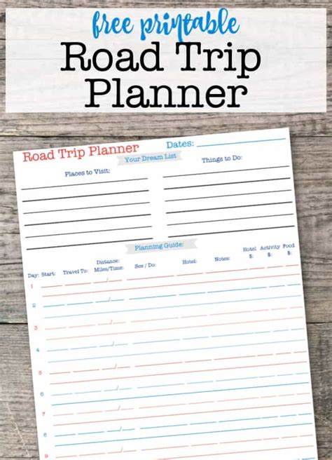 Printable Road Trip Planner! - MomOf6