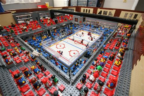 Lego Hockey Arena - Oilers vs Flames - Overhead View | HockeyGods