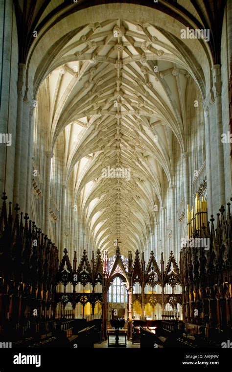 England. Hampshire. Winchester cathedral, interior Stock Photo - Alamy