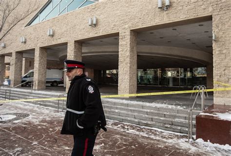 Man arrested after firing shots, starting fire at Edmonton City Hall ...