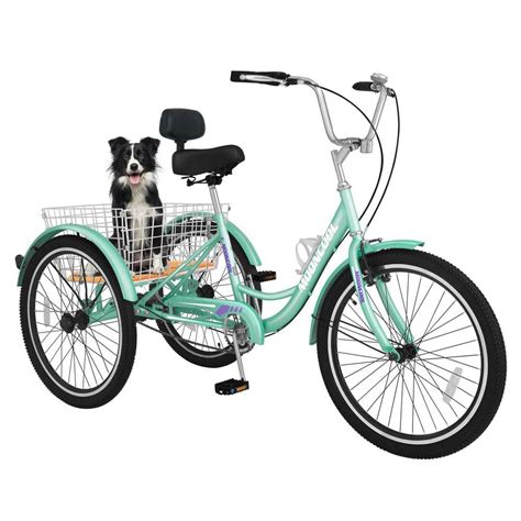 MOONCOOL 26 in. Adult Tricycle 3 Wheel Trike Low Stand-Over Frame Bike with Shimano Derailleur ...