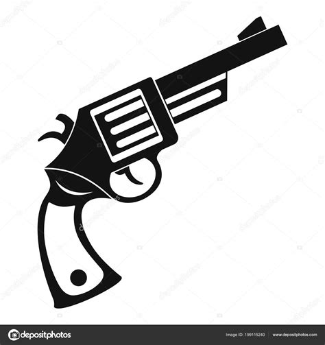 Vintage revolver icon, simple style ⬇ Vector Image by © ylivdesign | Vector Stock 199115240