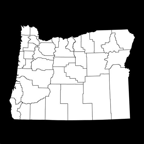 Oregon state map with counties. Vector illustration. 26834357 Vector ...