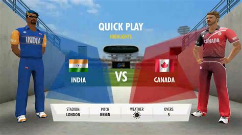 india vs Canada cricket match wwc3 good gameplay highlights - YouTube