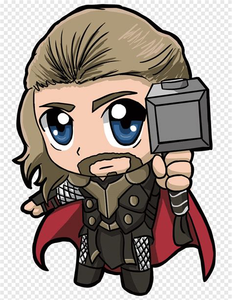 Marvel Thor character illustration, Thor Chibi, the avengers, marvel Avengers Assemble ...