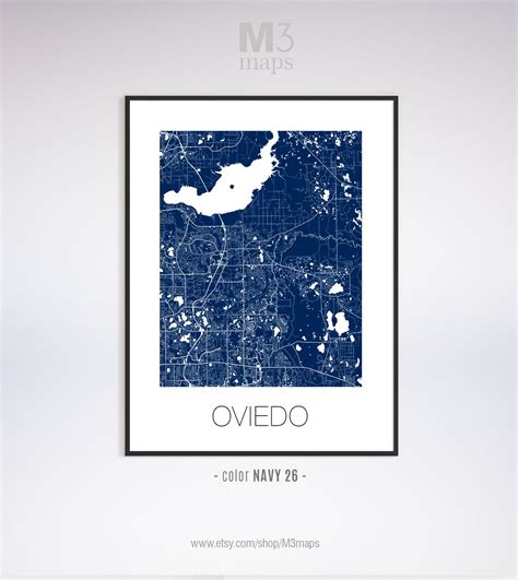 Oviedo Florida Oviedo FL Map Oviedo Map Oviedo Print - Etsy