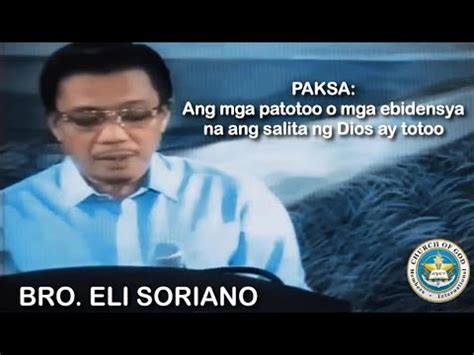 Bible Exposition Bro. Eli Soriano (Classic) #broelisoriano #mcgi # ...