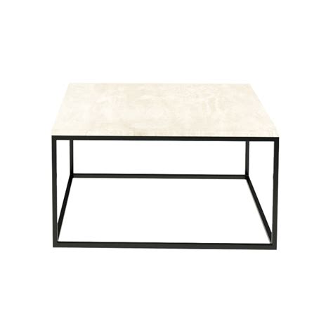 Square Marble Coffee Table – Travertine | Aime Té