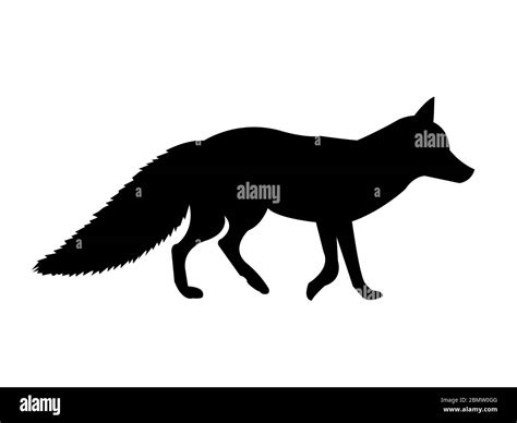 Fox silhouette Black and White Stock Photos & Images - Alamy