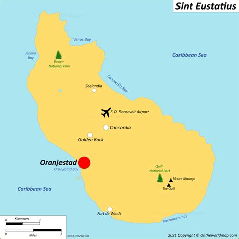 Sint Eustatius Map | Caribbean Netherlands | Detailed Map of Sint Eustatius Island