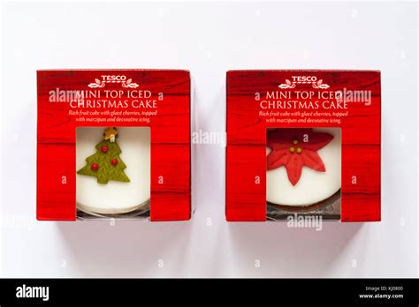 Tesco mini top iced Christmas cake - rich fruit cake with glace ...