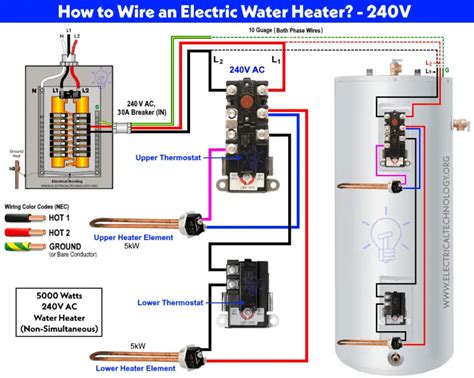 How to Wire 240V - 230V Water Heater Thermostat – Non-Continuous?