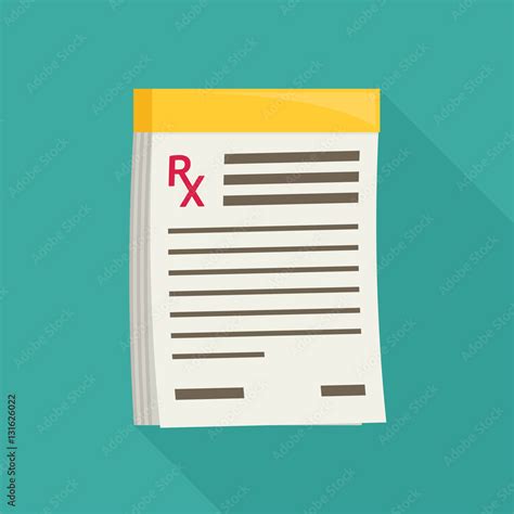 Prescription pad. Medical prescription vector illustration. Stock ...