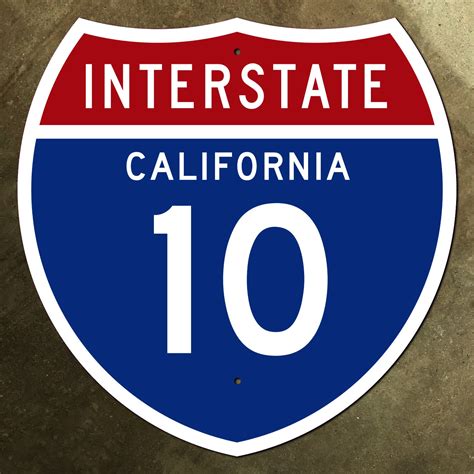 California Interstate Route 10 Highway Marker Road Sign Los - Etsy