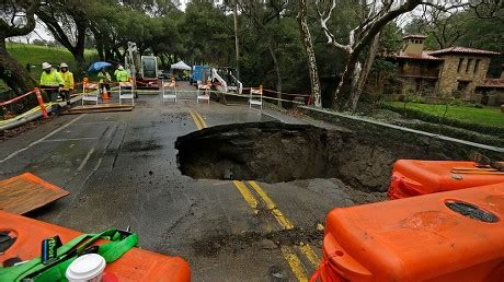 Contractors Survey 72inch Sinkhole Orinda Calif Editorial Stock Photo - Stock Image | Shutterstock