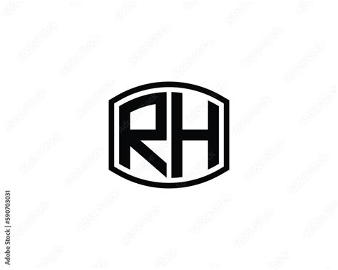 RH Logo design vector template Stock Vector | Adobe Stock