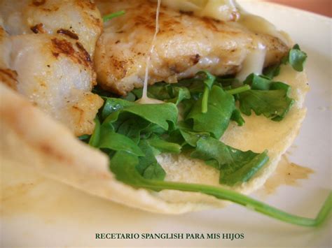 Recetario Spanglish para mis hijos: Sandwich de filet de pescado con hojas de wasabi y arugula ...