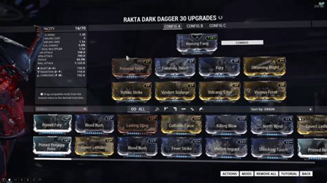 Rakta Dark Dagger Build - Warframe Blog