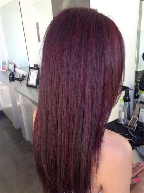 Dark Mahogany Red Hair Color | Haarfarben, Frisuren und Balayage frisur