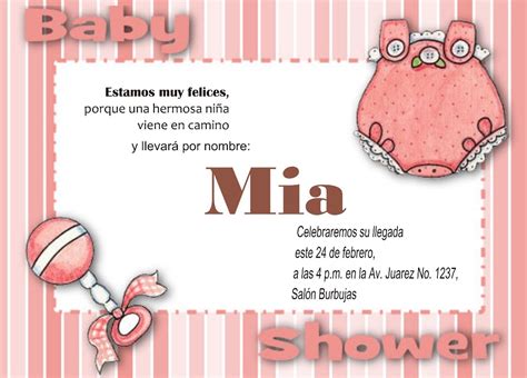 Invitación Imprimible Y Personalizada Baby Shower Niña - $ 20.00 en ...