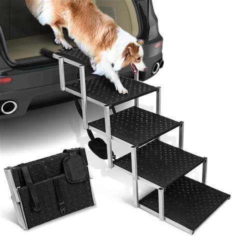 Snapklik.com : Niubya Dog Ramps For Cars, Portable Folding Dog Stairs For Cars, SUV, Trucks ...