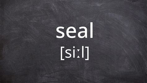 SEAL Pronunciation in American English - YouTube