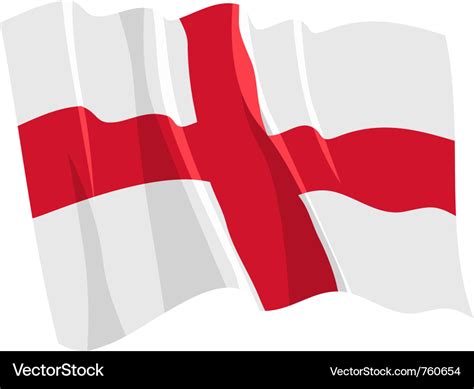 Political waving flag of england Royalty Free Vector Image