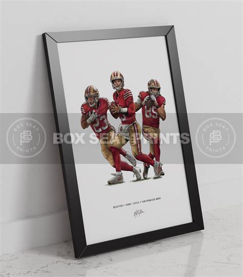 San Francisco 49ers Football Poster Art Illustrated Print, Christian ...