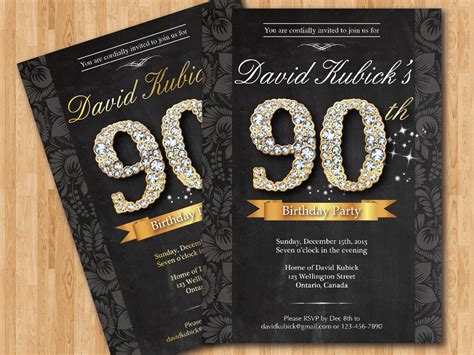 Free Printable 90th Birthday Invitations – Bagvania FREE Printable Invitation Template