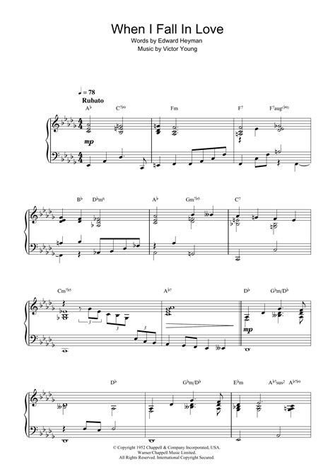 When I Fall In Love | Sheet Music Direct