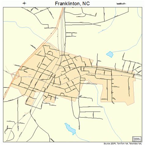 Franklinton North Carolina Street Map 3724720