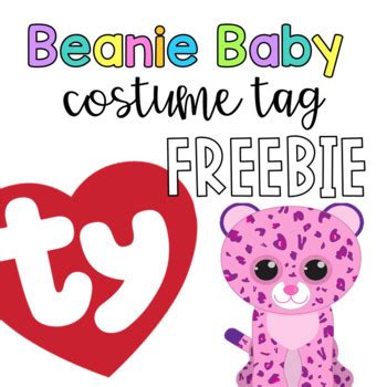 Beanie Baby Costume Tag FREEBIE by Happily Ever Elementary | TpT