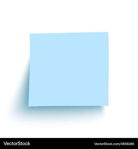 Blue sticky note isolated on white background Vector Image