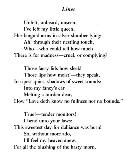 "Lines" -- John Keats | John keats, Keats, John keats poems