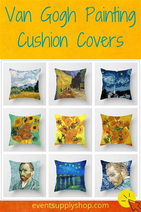 Give an artistic vibe to your home with our colorful cushion covers. For Vincent Van Gogh ...