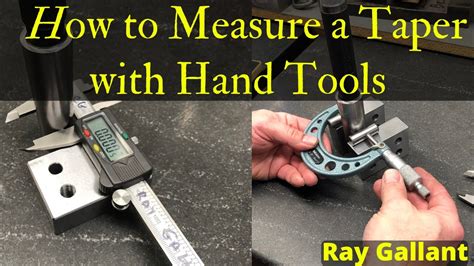 How to measure a taper with hand tools - YouTube
