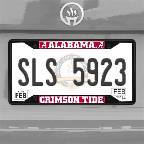 Alabama Crimson Tide License Plate Frame - Black